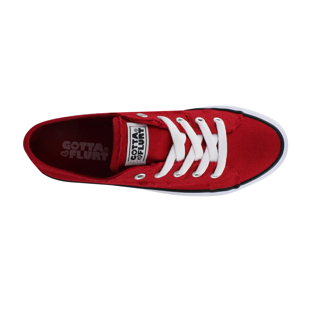 Gotta Flurt Women's Classic II Red Low-Top Sneaker (BOGO1).