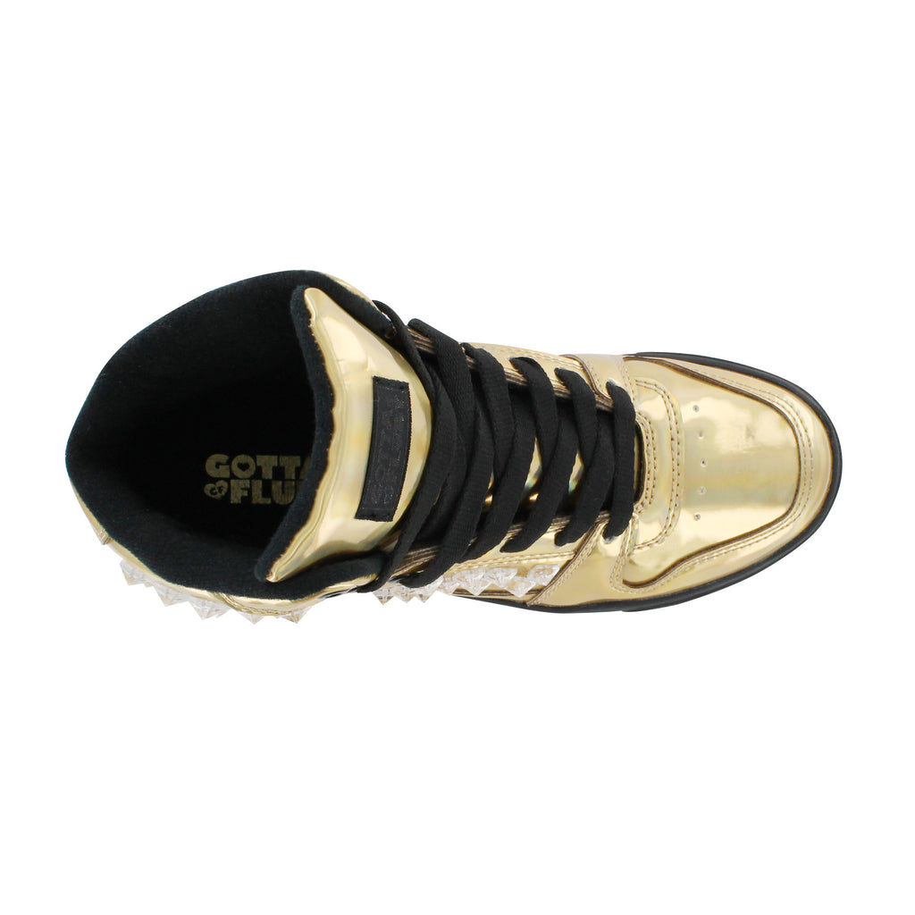 Gotta Flurt Girl's Hip Hop HD III Gold/Black Dance Sneaker.